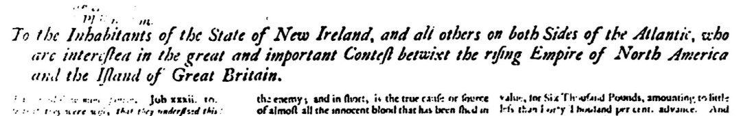 Lennox: EDITED McNutt, To the inhabitants of the State of Ireland